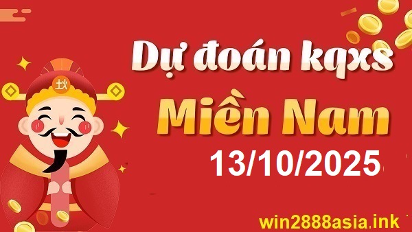 Soi cầu XSMN Win2888 13-10-2025 Dự đoán xổ số miền nam thứ 2
