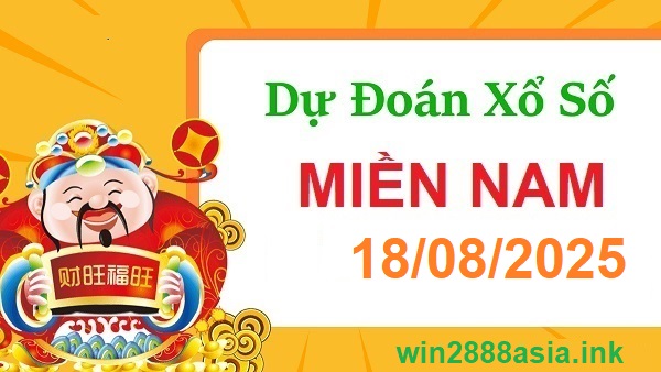 Soi cầu XSMN Win2888 18-08-2025 Dự đoán xổ số miền nam thứ 2