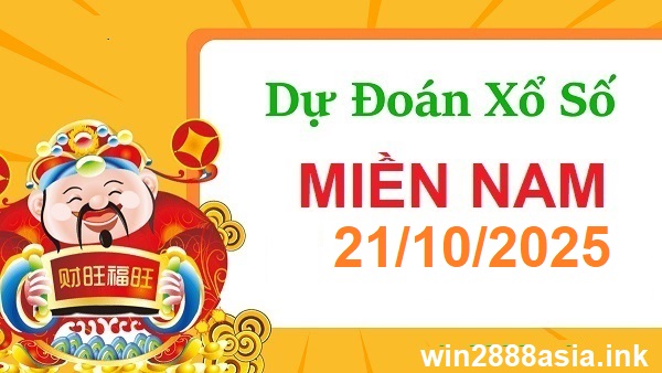 Soi cầu XSMN Win2888 21-10-2025 Dự đoán cầu lô miền nam thứ 3
