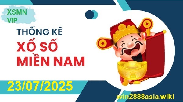 Soi cầu XSMN Win2888 23-07-2025 Dự đoán cầu lô miền nam thứ 4