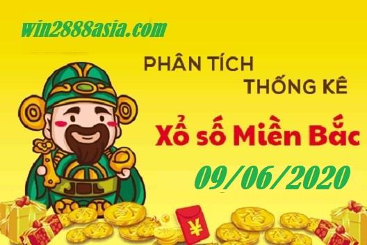 Soi cầu XSM 9-6-2020 Win2888 Chốt số Lô Đề Miền Bắc thứ 3