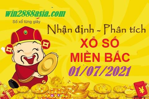 Soi cầu XSMB 1-7-2021 Win2888 Chốt số KQXS Miền Bắc thứ 5