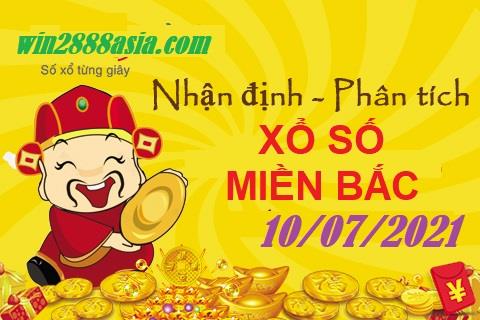 Soi cầu XSMB 10-7-2021 Win2888 Dự đoán Xổ Số Miền Bắc thứ 7