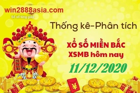 Soi cầu XSMB 11-12-2020 Win2888 Dự đoán Dàn Đề Miền Bắc thứ 6