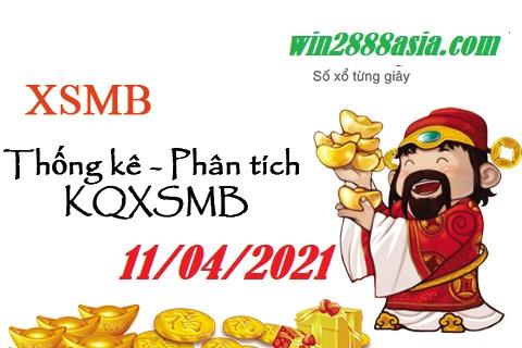 Soi cầu XSMB 11-4-2021 Win2888 Chốt số Cầu Lô Miền Bắc chủ nhật