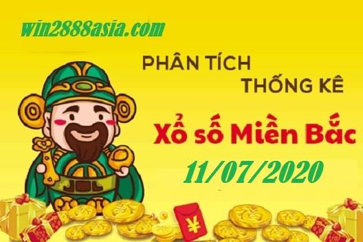 Soi cầu XSMB 11-7-2020 Win2888 Chốt số Dàn Đề Miền Bắc thứ 7