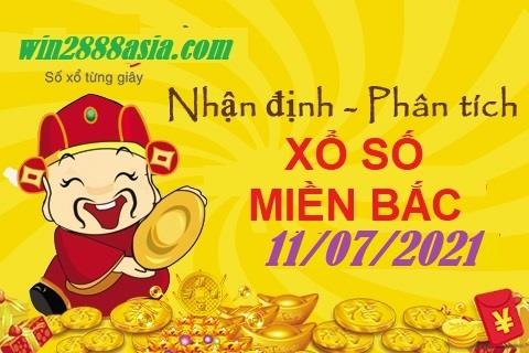 Soi cầu XSMB 11-7-2021 Win2888 Dự đoán Xổ Số Miền Bắc chủ nhật