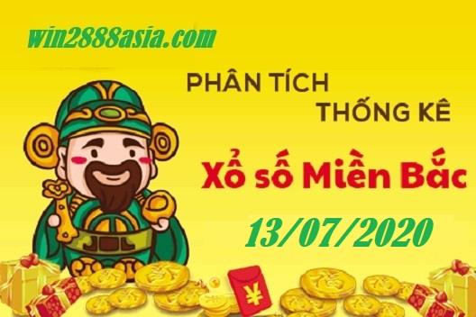 Soi cầu XSMB 13-7-2020 Win2888 Chốt số Lô Đề Miền Bắc thứ 2