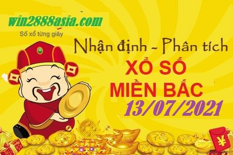 Soi cầu XSMB 13-7-2021 Win2888 Dự đoán Dàn Đề Miền Bắc thứ 3
