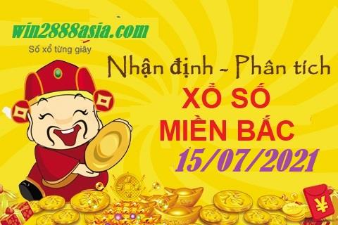 Soi cầu XSMB 15-7-2021 Win2888 Dự đoán Xổ Số Miền Bắc thứ 5