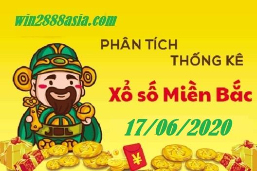 Soi cầu XSMB 17-6-2020 Win2888 Chốt số KQXS Miền Bắc thứ 4