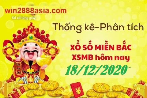 Soi cầu XSMB 18-12-2020 Win2888 Dự đoán Lô Đề Miền Bắc thứ 6