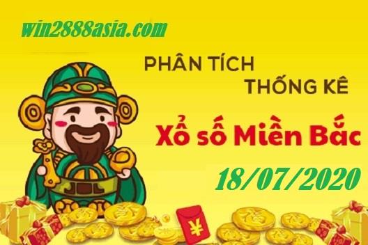 Soi cầu XSMB 18-7-2020 Win2888 Chốt số Dàn Đề Miền Bắc thứ 7