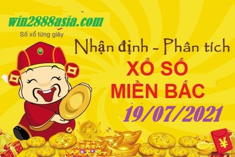 Soi cầu XSMB 19-7-2021 Win2888 Dự đoán Cầu Đề Miền Bắc thứ 2