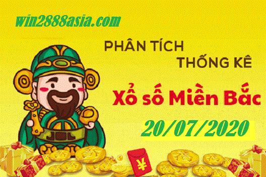 Soi cầu XSMB 20-7-2020 Win2888 Chốt số Dàn Đề Miền Bắc thứ 2
