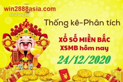 Soi cầu XSMB 24-12-2020 Win2888 Dự đoán Lô Đề Miền Bắc thứ 5