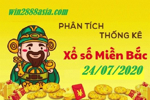 Soi cầu XSMB 24-7-2020 Win2888 Dự đoán Lô Đề Miền Bắc thứ 6