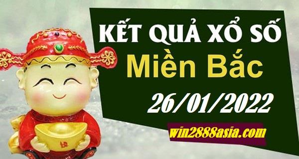 Soi cầu XSMB 26-1-2022 Win2888 Dự đoán Xổ số Miền Bắc thứ 4