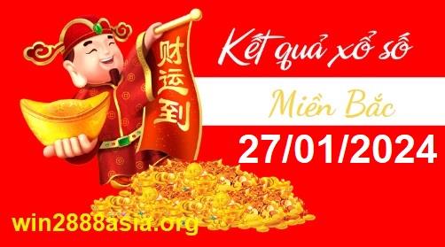 Soi cầu XSMB 27-01-2024 Win2888 Chốt số xổ số miền bắc thứ 7