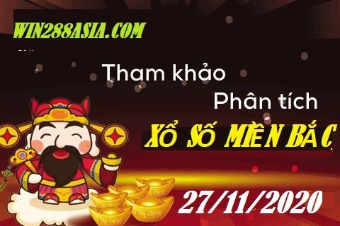 Soi cầu XSMB 27-11-2020 Win2888 Chốt số Cầu Đề Miền Bắc thứ 6