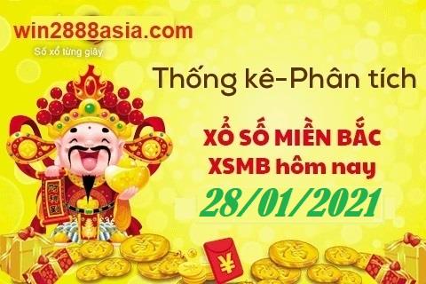 Soi cầu XSMB 28-1-2021 Win2888 Chốt số Cầu Đề Miền Bắc thứ 5