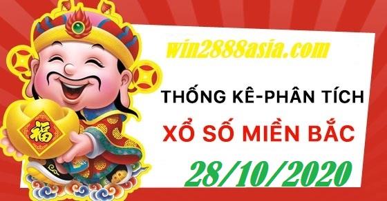 Soi cầu XSMB 28-10-2020 Win2888 Chốt số Cầu Đề Miền Bắc thứ 4