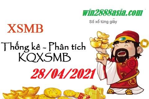 Soi cầu XSMB 28-4-2021 Win2888 Dự đoán Xổ Số Miền Bắc thứ 4