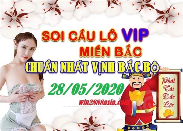 Soi cầu XSMB 28-5-2020 Win2888 Chốt số KQXS Miền Bắc thứ 5