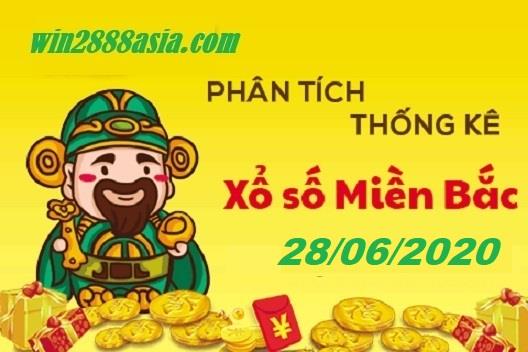 Soi cầu XSMB 28-6-2020 Win2888 Chốt số dàn Đề Miền Bắc chủ nhật