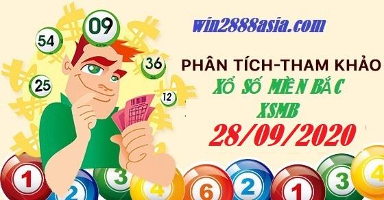 Soi cầu XSMB 27-9-2020 Win2888 Dự đoán Xổ Số Miền Bắc chủ nhật