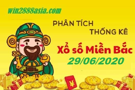 Soi cầu XSMB 29-6-2020 Win2888 Chốt số Xổ số Miền Bắc thứ 2
