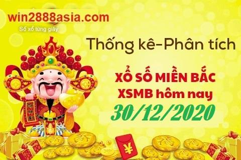 Soi cầu XSMB 30-12-2020 Win2888 Chốt số Dàn Đề Miền Băc thứ 4