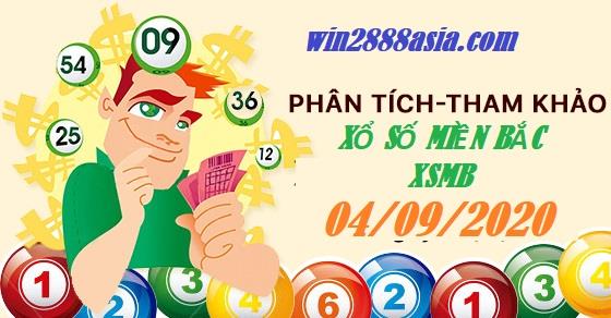 Soi cầu XSMB 4-9-2020 Win2888 Dự đoán Dàn Đề Miền Bắc thứ 6