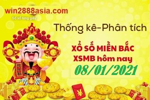 Soi cầu XSMB 8-1-2021 Win2888 Dự đoán Xổ Số Miền Bắc thứ 6