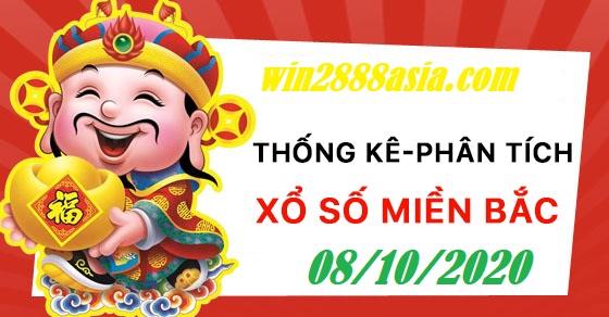 Soi cầu XSMB 8-10-2020 Win2888 Dự đoán KQXS Miền Bắc thứ 5
