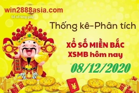 Soi cầu XSMB 8-12-2020 Win2888 Dự đoán Dàn Đề Miền Bắc thứ 3