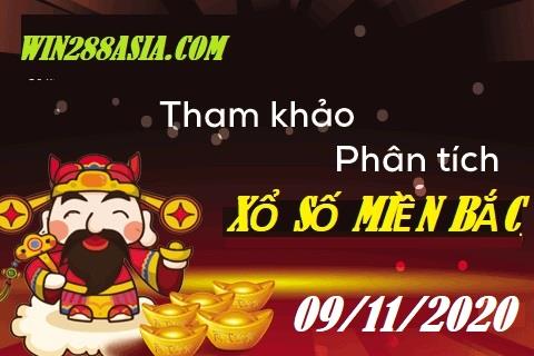 Soi cầu XSMB 9-11-2020 Win2888 Dự đoán Cầu Đề Miền Bắc thứ 2