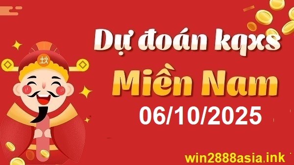 Soi cầu XSMN Win2888 06-10-2025 Chốt số Lô Đề Miền Nam thứ 2