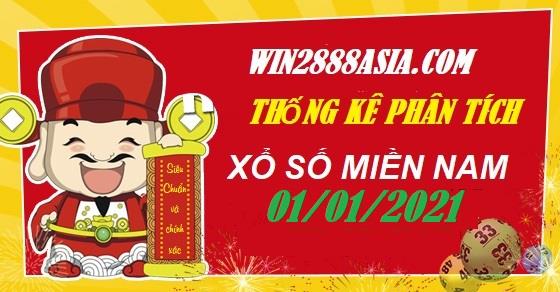 Soi cầu XSMN 1-1-2021 Win2888 Chốt số Cầu Lô Đề Miền Nam thứ 6