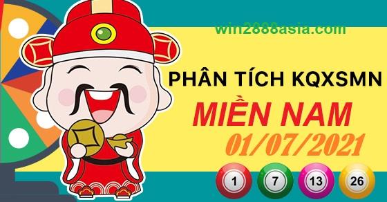 Soi cầu XSMN 1-7-2021 Win2888 Dự đoán Dàn Đề Miền Nam thứ 5