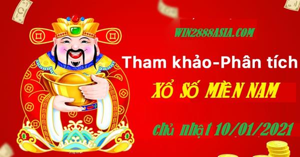 Soi cầu XSMN 10-1-2021 Win2888 Dự đoán Lô Đề Miền Nam chủ nhật