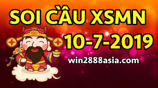 Soi cầu XSMN 10-7-2019 Win2888 Dự đoán lô đề miền nam thứ 4