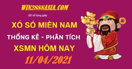 Soi cầu XSMN 11-4-2021 Win2888 Chốt số Cầu Lô Miền Nam chủ nhật