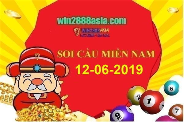 Soi cầu XSMN 12-6-2019 Win2888 Dự đoán xổ số miền nam thứ 4