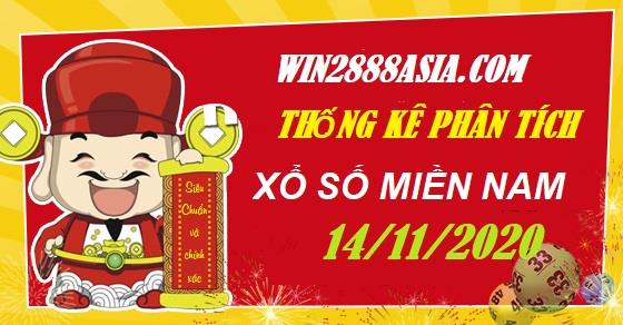 Soi cầu XSMN 14-12-2020 Win2888 Dự đoán KQXS Miền Nam thứ 2