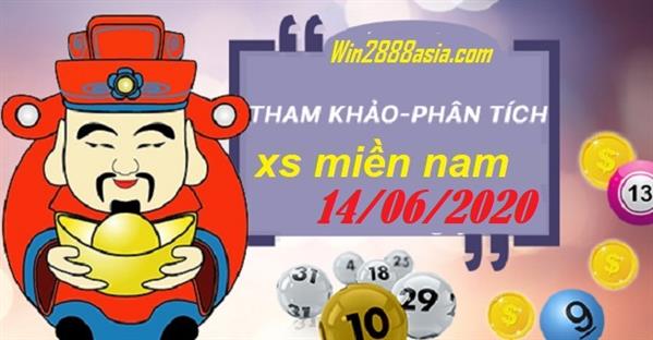 Soi cầu XSMN 14-6-2020 Win2888 Chốt số Dàn Đề Miền Nam chủ nhật