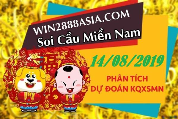 Soi cầu XSMN 14-8-2019 Win2888 Chốt số xổ số miền nam thứ 4