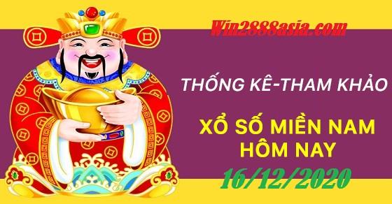 Soi cầu XSMN 16-12-2020 Win2888 Chốt số Dàn Đề Miền Nam thứ 3