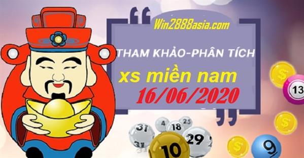 Soi cầu XSMN 16-6-2020 Win2888 Chốt số KQXS Miền Nam thứ 3