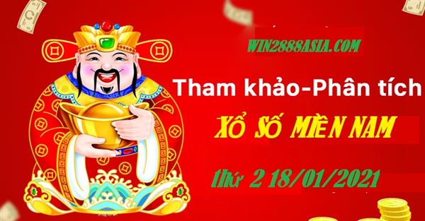 Soi cầu XSMN 18-1-2021 Win2888 Dự đoán lô đề Miền Nam thứ 2